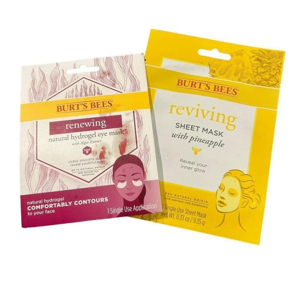 Burts Bees Pineapple Reviving Sheet Mask and Hydro Gel Eye Mask
